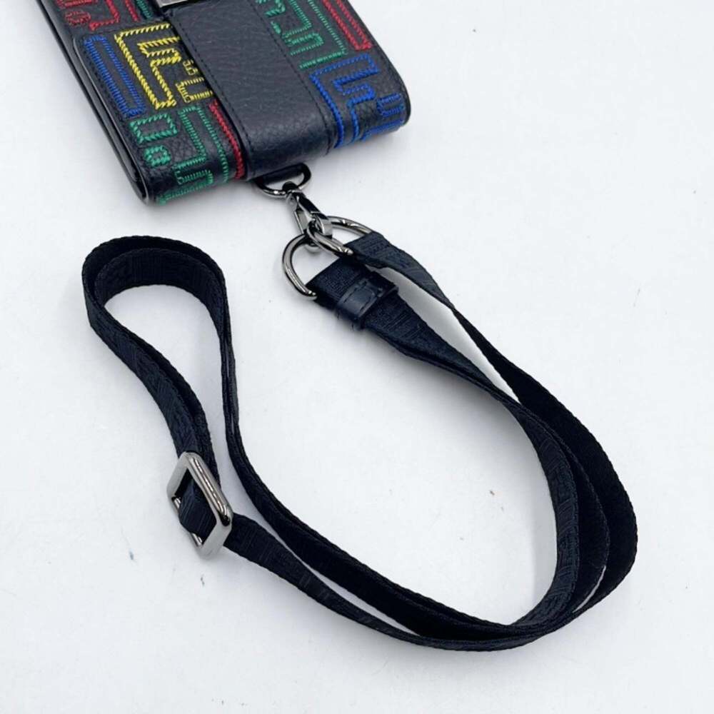 FENDI Black Leather Zucca Shoulder Bag - Picture 5 of 10